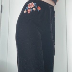 High Waisted Vintage Velvet Pants